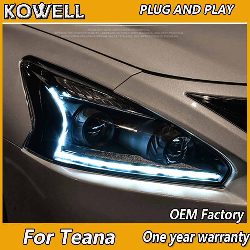 Автомобильный Стайлинг KOWELL для Nissan Teana передсветильник s U angel eyes 2013-2015 светильник