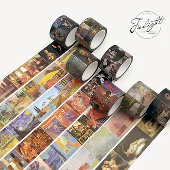 

World famous oil painting Washi Tape To Master Van Gogh Decorative Washi Tape DIY Scrapbooking Masking Tape School Office Supply
