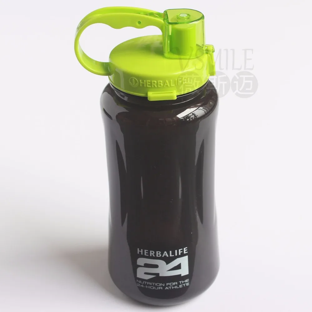 1000ml/2000ml Big Capacity Herbalife Nutrition sports hiking water bottle Fitness Straw Striped