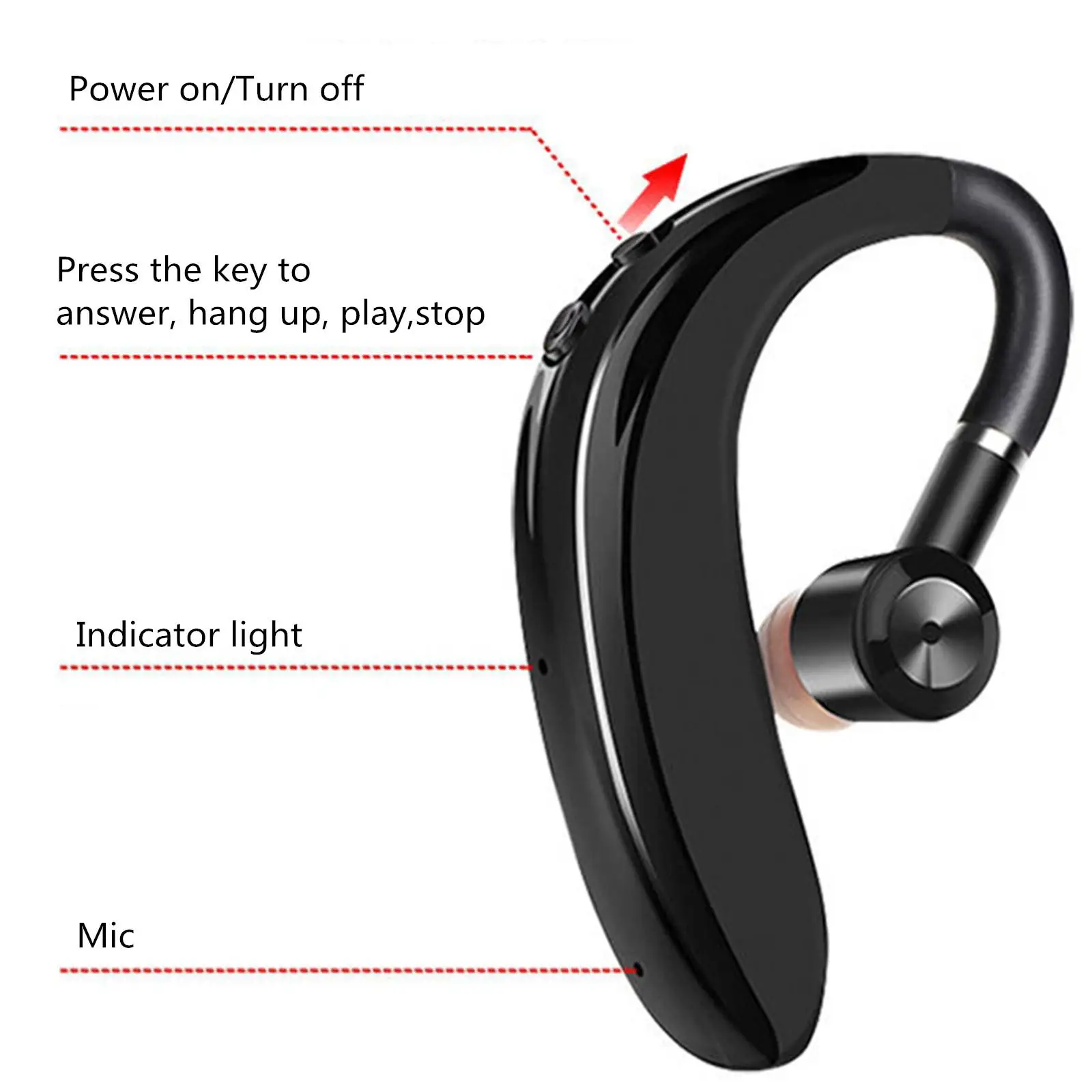Wireless Bluetooth Headphone Sport Earphone Stereo Headset Hadsfree Calling for Samsung S10 S9 S8 iPhone Motorola E G LG V40 V30