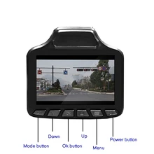 " Автомобильный видеорегистратор, радар-детектор Dash Cam Dvr recorder HD 1280x720P ttachograf устройство предупреждения движения gps трекер русский Голос