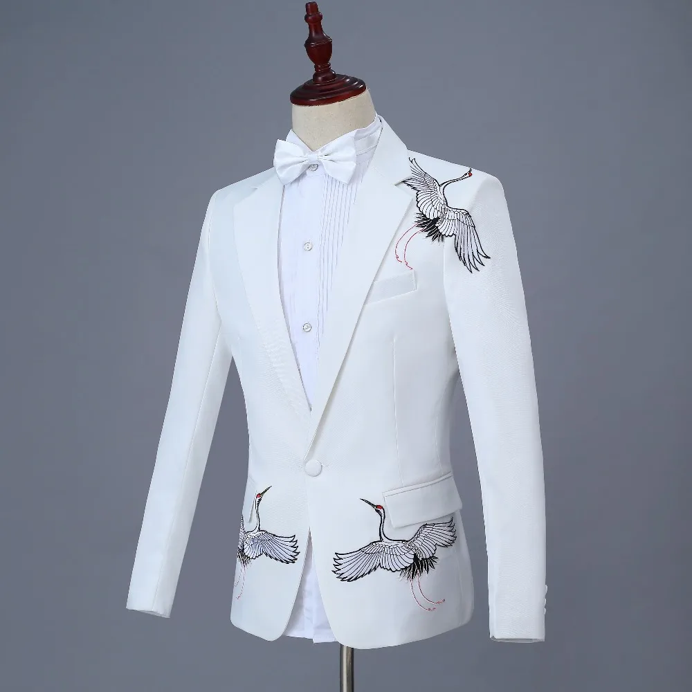 Жакет+ Штаны+ галстук-бабочка) человек жениха белые костюмы костюм мужской элегантные балетки костюмы мужская одежда на свадьбу для выпускных, свадеб