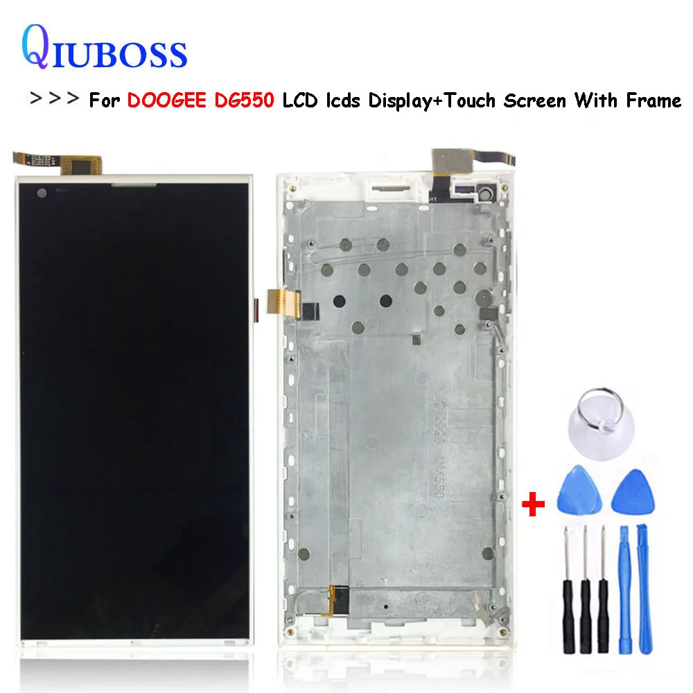 High Quality For DOOGEE DG550 LCD Display Screen + Touch With Frame Digitizer Assembly Spare Parts+Tools | Запчасти для мобильных