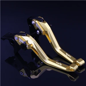3D дизайн(ромб полые) золото мотоцикла с ЧПУ регулируемый тормозной рычаг сцепления для Honda Z125 Z 125 обезьяна велосипед