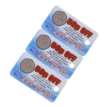 

200pcs/lot Custom Printing CMYK Non-standard 3-up Key Tag Card PVC Membership Card Plastic Combo Card with Barcode
