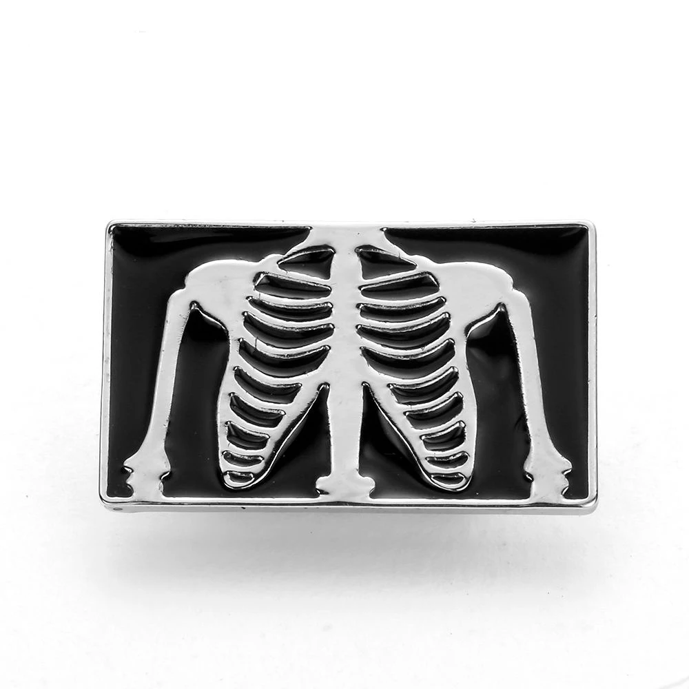 

New High Quality Brooches Pins Doctor Human Medical Enamel Pin Black Gold Color Lapel Pins Women Trendy Jewelry Acessorios Gift