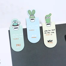 15 упаковок/партия кактус и котенок магнитные закладки Книга пометка страницы студенческий канцелярский школьный офисный поставка 3 шт./упак