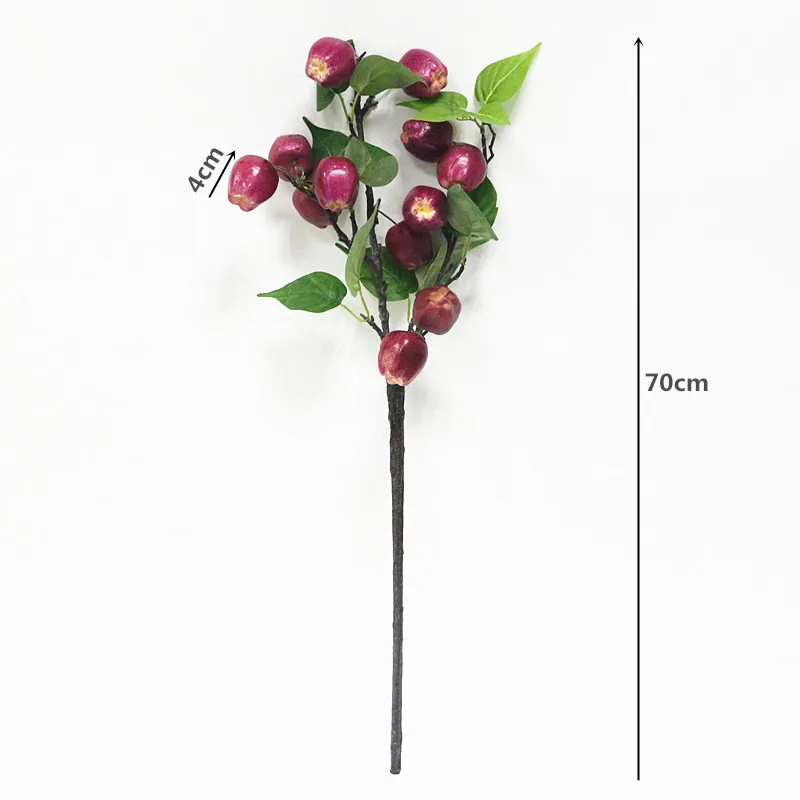 Flone Artificial Apple Tree Simulation Foam Apple Tree Branch Fake Plant Flower Home Party Table Decor Plant (6)
