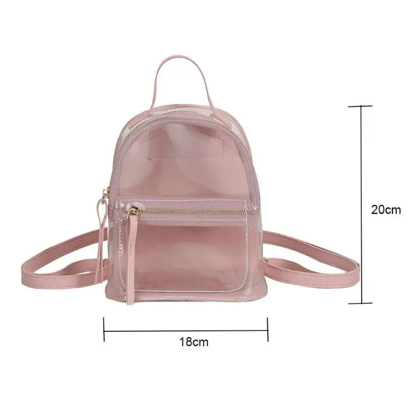 Прозрачный женский рюкзак из прозрачного ПВХ, женский рюкзак, школьные сумки для девочек-подростков, мини Мягкий Женский Повседневный рюкзак Mochilas