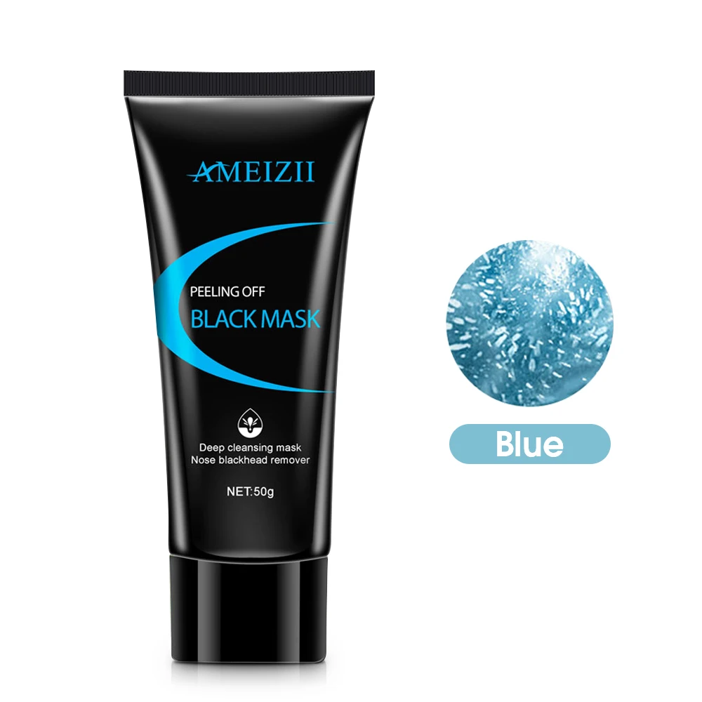 blue Ameizii Blue Facial Peel Off Black Mask Korean Skin Care Blackhead Face Charcoal Masks Dots Remover Acne Treatment Shrink Pores - Цвет: blue