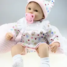 Около 45 см Силиконовые reborn Детские куклы игровой дом ручной работы brinquedos пупсик для ребенка подарок на день рождения