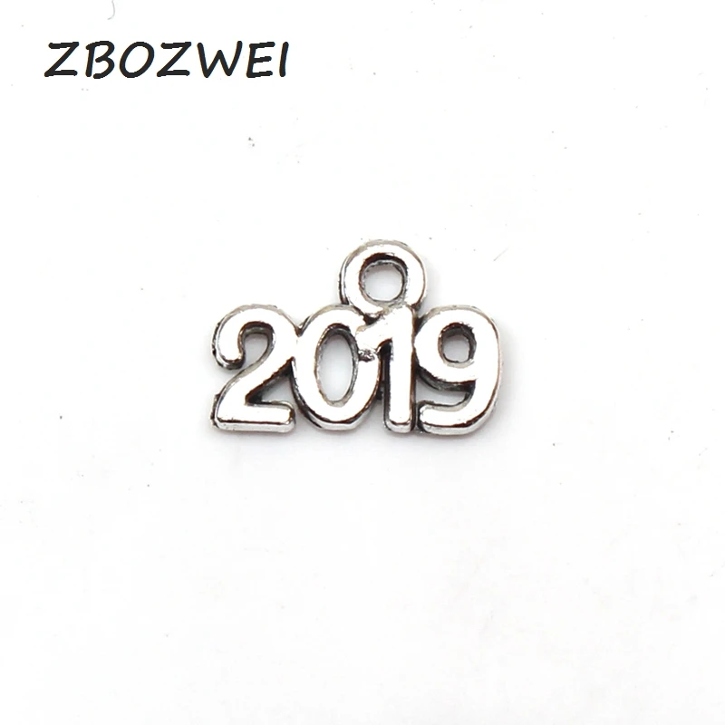 

20pcs Charms 2019 year 9*13mm Antique Tibetan Silver Pendant Accessories DIY Vintage bracelet Necklace Handmade