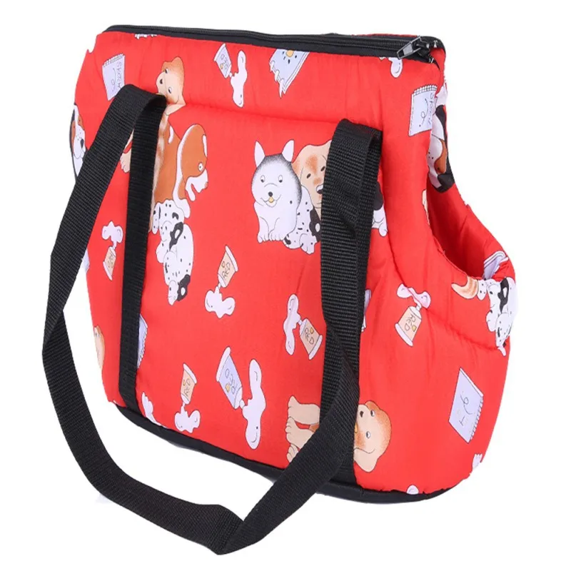 Переноска для домашних животных, собак, кошек, рюкзак для путешествий, сумка на одно плечо для щенков, сумка для собак, дышащая переноска для домашних животных - Цвет: Красный