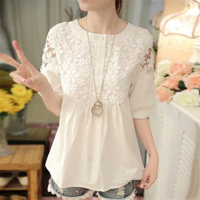 Women Elegant Loose Plus Size Shirt Nice New Fashion Women Tops Spring ...