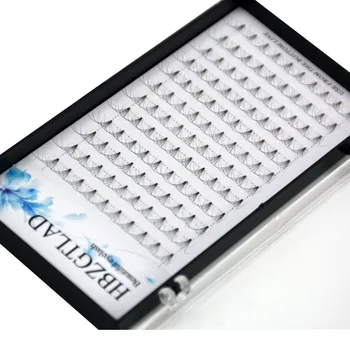 

New Short stem 5D Fans Volume Eyelash Extension Individual Premium Cilios Premade Russian Cluster Eye Makeup Tool 12lines