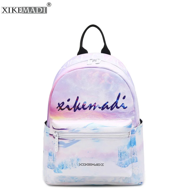 

XIKEMADE Brand Fashion Women Backpack For Teenager Girls High Quality Shoulder Bag Casual Female Zipper School Bags Preppy Style