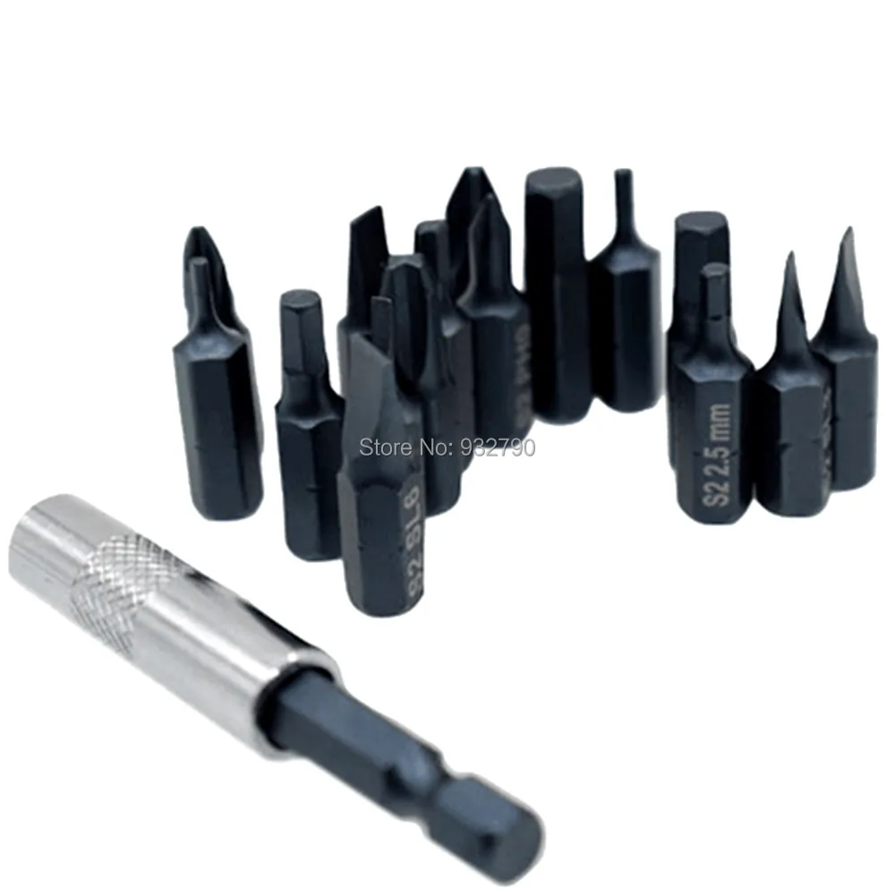 17pcs Screwdriver Bit Screw Driver Hex Shank Bit Holder PHO