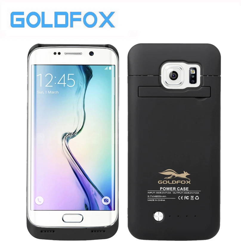 GOLDFOX Battery Charger Case For Samsung S6 S6 Edge 4200mAh Backup External Battery Case For Galaxy