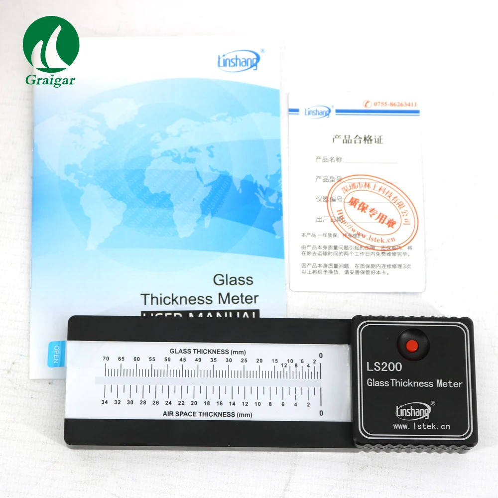 Ls200 Glass Thickness Meter Glass Thickness Gauge Tester Air Space