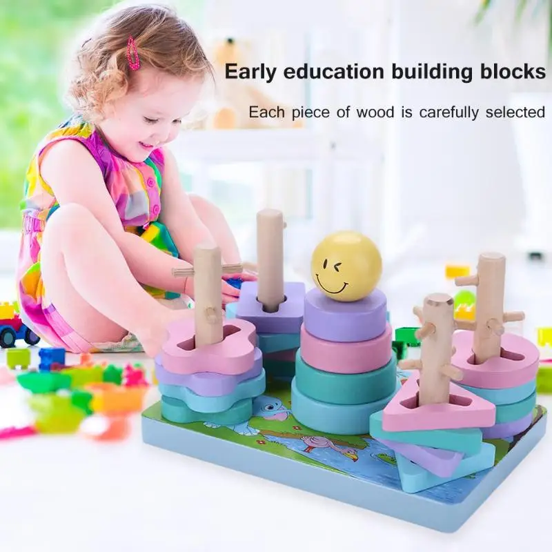 Многогранные развивающие строительные блоки Дети Ранние игрушки обучающая головоломка