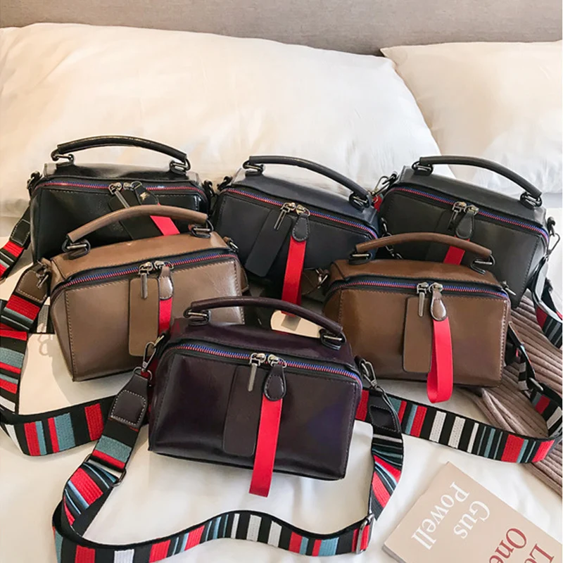 Женские сумки Bolsa Mujer модные на двойной молнии женские мессенджеры с разноцветным