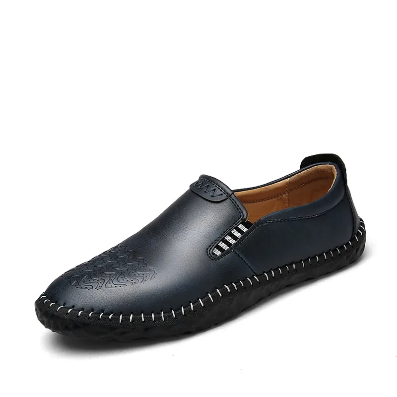 khaki Mocassins Kaki Belle Respirant Brun Casual Main Hommes Chaussures Blue Bleu brown n0w8POk