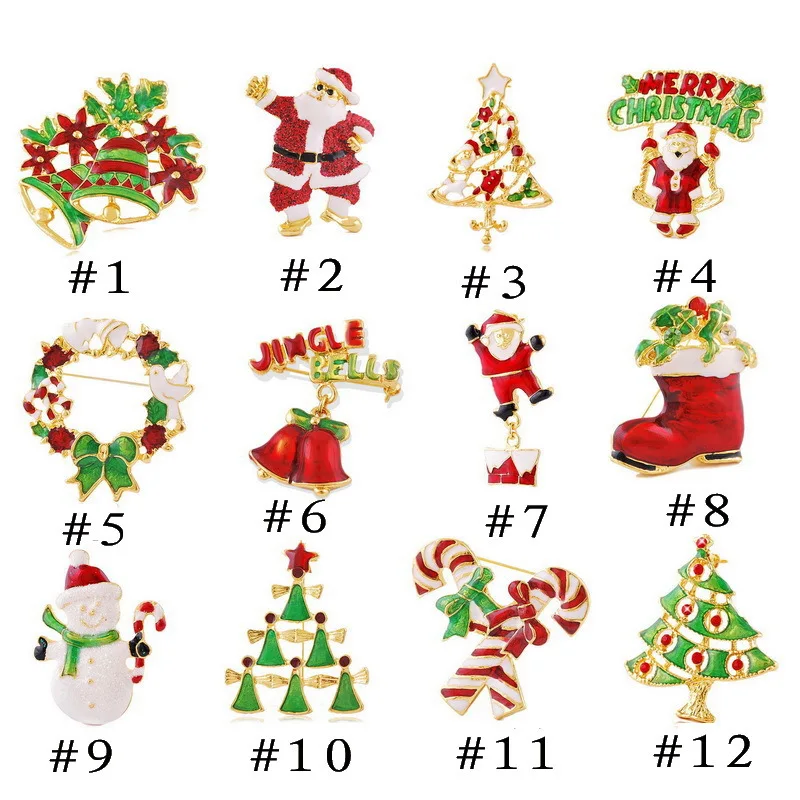 173 5 De Réductionbroche De Noël Broche émail Pin Chaussures Arbre Bonhomme De Neige Fleur Vêtements Décoration épingles Jeans Chapeau Sac à Dos