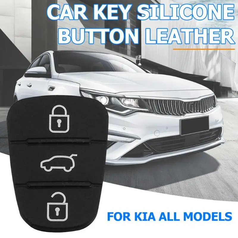 

Replacement Silicone Rubber Button Pad for Hyundai Kia Flip Remote 3 Buttons Pad Key Shell Auto Car Key Fob Case Cover Decors