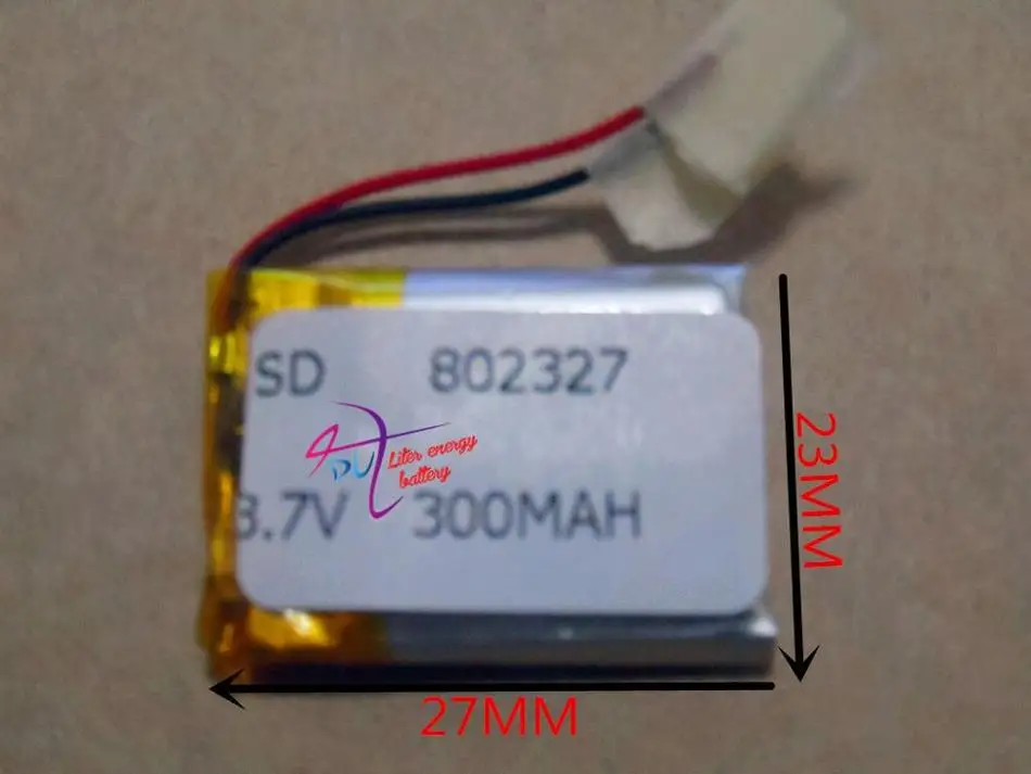 best battery brand 3 7V lithium polymer battery 802327 300mAh Bluetooth module with protection board electricity