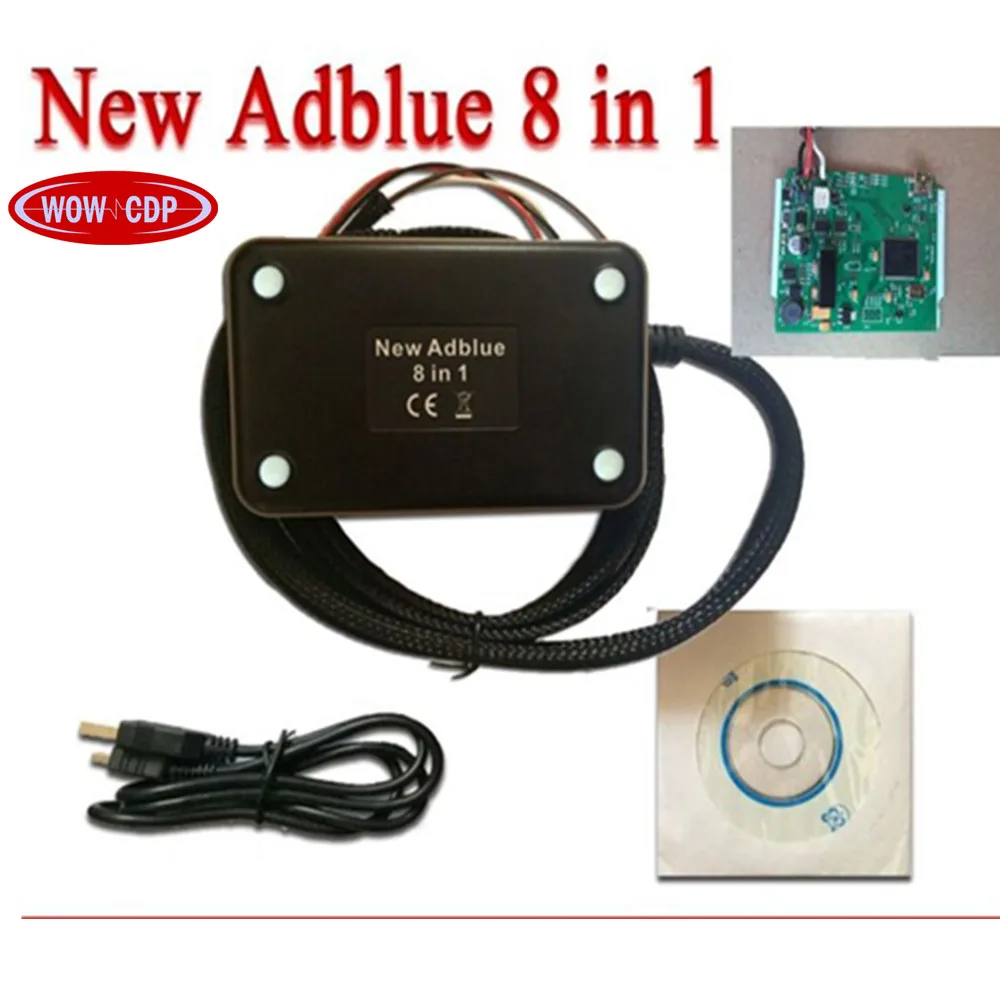 10 шт./лот Adblue 8 в 1 с лучшей полный чип эмулятор Adblue для грузовика 8in1 V3.0 с NOx Сенсор для 8 Тип грузовиков