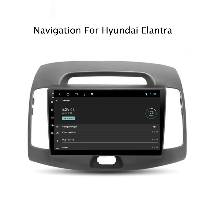 Excellent NAVITOPIA 9inch 2G RAM 32G ROM Android 8.1 Car DVD Multimedia GPS Navigation for Hyundai Elantra 2008 2009 2010 4