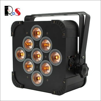 

8pcs/case Free Shipping & Charging flight case & Wireless transmitter 9x18W 6 in 1 battery LED Face Par / Flat Uplight