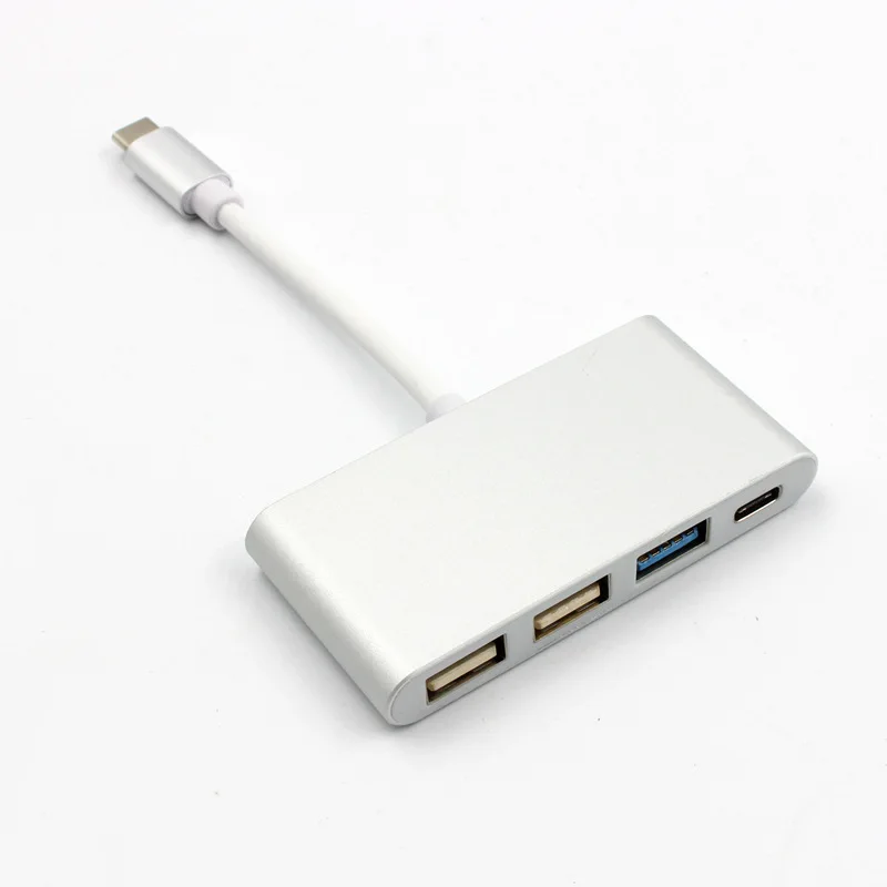 Белый USB3.1 Тип C USB HUB 4 в 1 адаптер usb 3,0 2,0 хаб USB C многопортовый зарядки конвертер концентратора для MacBook ipad - Цвет: Белый