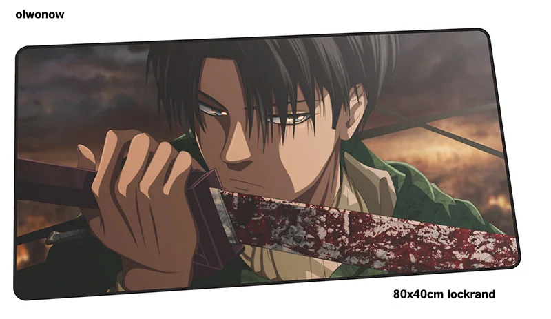 Коврик для мыши attack on titan 800x400x3 мм 3d игровой коврик для геймера модная игровая компьютерная настольная клавиатура со встроенной мышью большие игровые коврики - Цвет: Size 800x400x3mm