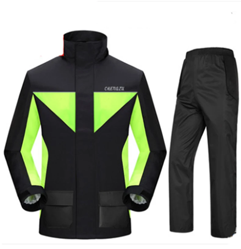 Fashion Men Women Motorcycling Rain Coat Pants Suit P15