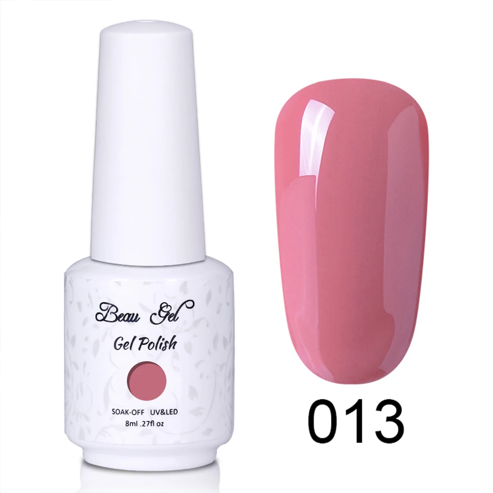 Beau Gel 8ml Nude Color UV Gel Nail Polish Soak Off Vernis Semi Permanent Hybrid Varnish Gellak Enamel Lacquer Jelly Gel Polish - Цвет: NU013