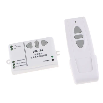 

433MHZ AC 220V 2 Channel Manual/Wireless Motor Curtain Remote Control Switch Up Down Stop Mode