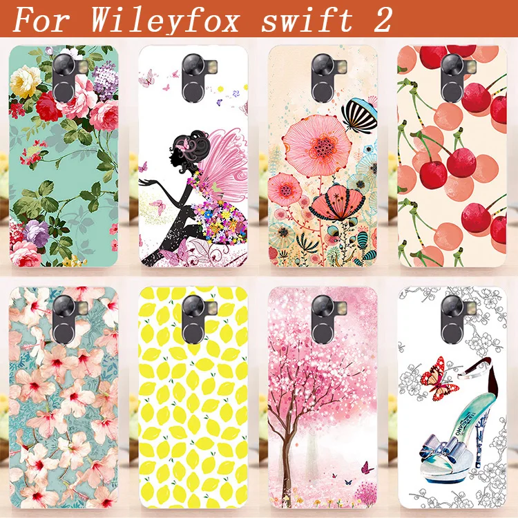 Модный дизайнерский мягкий чехол из ТПУ с рисунком для Wileyfox swift 2 / plus яркий
