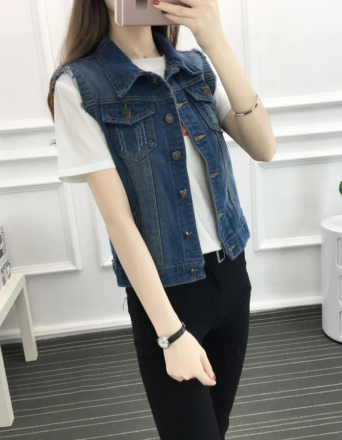 X-5XL, женские джинсовые куртки, жилеты, тонкие, лето, Осень размера плюс, джинсовые жилеты, топы на одной пуговице, повседневная верхняя одежда, куртки