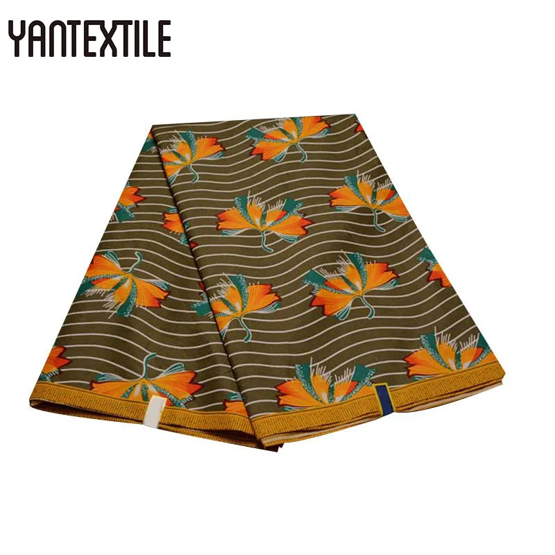 YANTEXTILE новая Анкара ткань Африканский настоящий воск принт Tissu Africain 6 ярдов настоящий воск Африканский батик ткань для свадебного платья