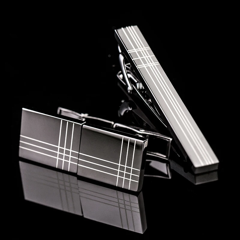 KFLK High Quality Cuff links necktie clip for tie pin for mens tie bars cufflinks tie clip set guests 2017 New Arrival