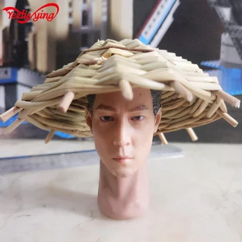 

1/6 Scale Japanese Samurai Straw Hat Bamboo Hat Rain Cap Hand-woven Manual Weaving Model Fit 12''Soldier Action Anime Figure