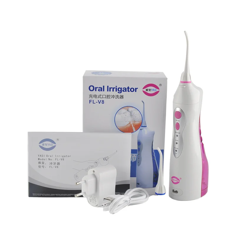V8 Rechargeable Oral Irrigator Gum Care Dental Water Flosser Teeth Flossing Blue Portable Outdoor Cleaning Tool free shipping |