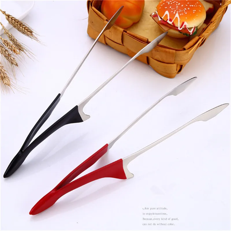 Stainless Steel BBQ Tongs Long Heavy Duty Barbecue Grill Tongs Non Stick Kitchen Food Tongs for