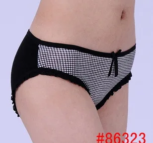

95%cotton briefs for women fashionable plaid bow panties cute style underwear M,L,XL 8pcs/lot Wholesale free shipping