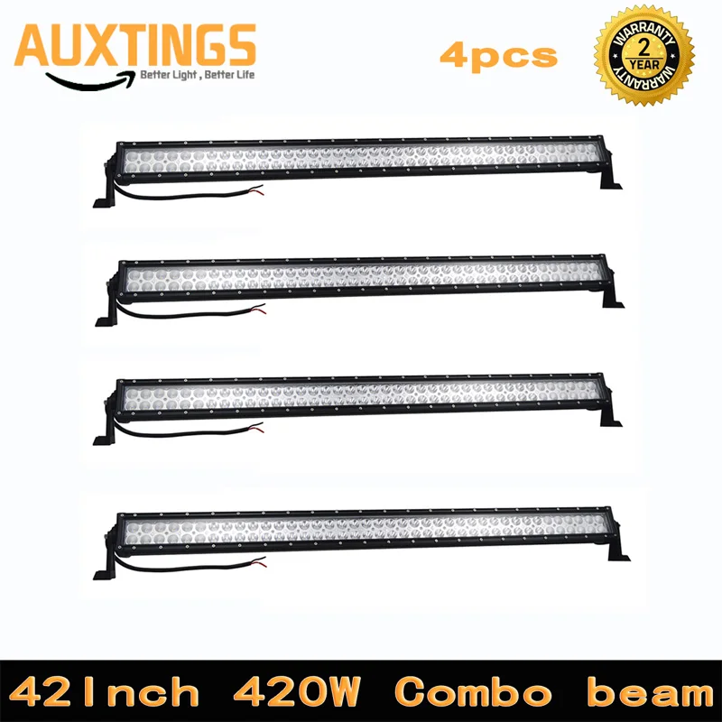 4pcs offriad led light bars 42inch 240 watt led light bar 4x4 combo beam ip67 12 volt led driving light for car tractor