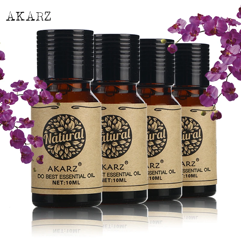 

AKARZ sets Rose Jasmine Musk Tea Tree Essential Oils Pack For Aromatherapy, Massage,Spa, Bath 10ml*4