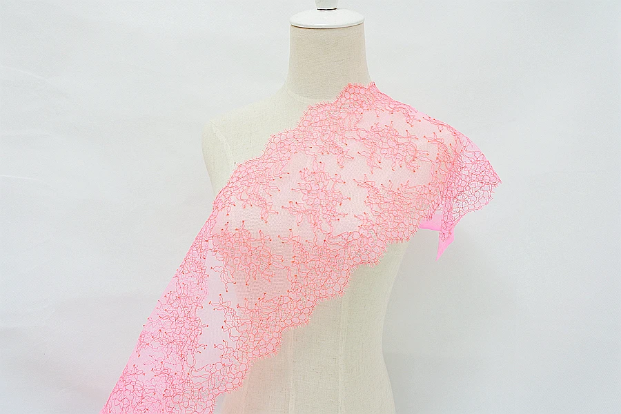 

Eyelash LACE 3meters/lot 22cm Width LACE White Fashion High Quality Trimming,chantilly lace fabric Handmade DIY X113