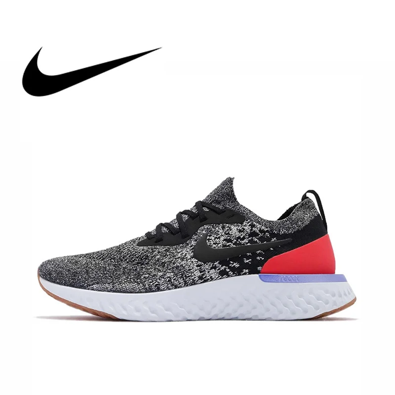 الأصلي نايك ملحمة تتفاعل Flyknit الرجال احذية الجري الرياضة في الهواء الطلق رياضية تدليك الركض المشي رياضية مصمم AQ0067-006