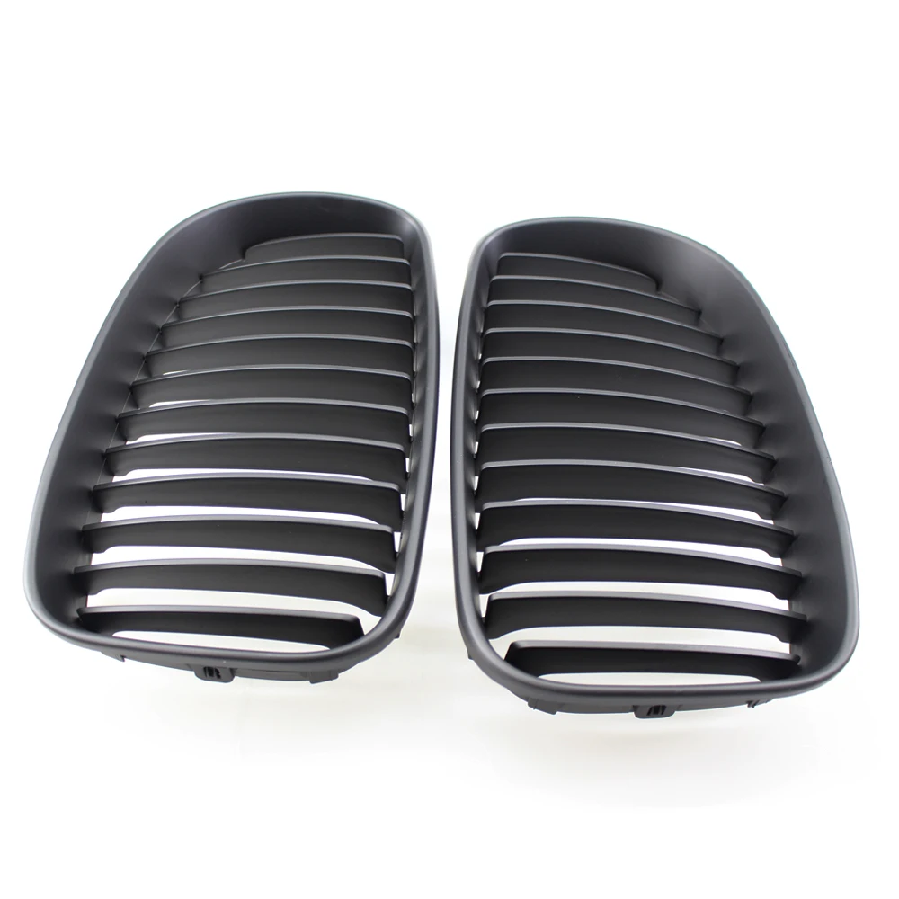 

1 Pair L&R Shiny Gloss Black Left & Right Front Bumper Kidney Grilles for BMW 1 Series E81 E87 08-11 Car Decoration Accessories